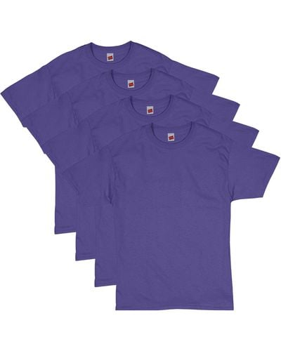 Hanes Essentials Short Sleeve T-shirt Value Pack - Purple