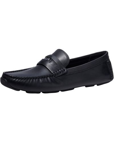 COACH C Coin Leather Driver Loafer - Blue