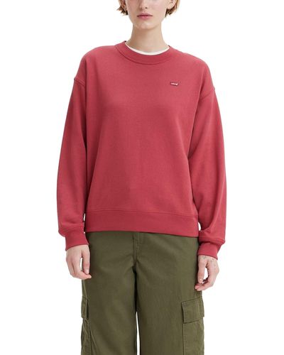 Levi's Standard Crewneck Sweatshirt, - Red