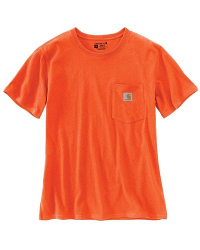 Carhartt Size Loose Fit Heavyweight Short-sleeve Pocket T-shirt - Orange