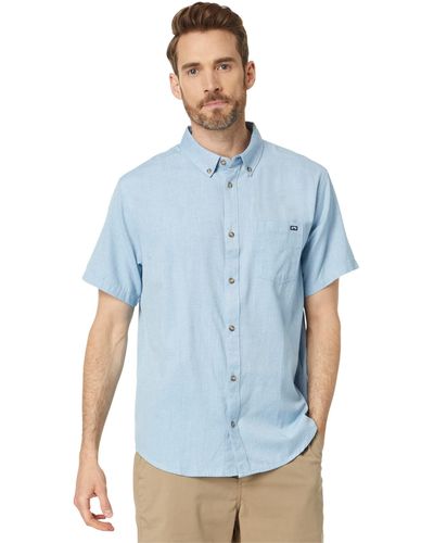 Billabong Classic Sundays Woven Short Sleeve Shirt Button - Blue