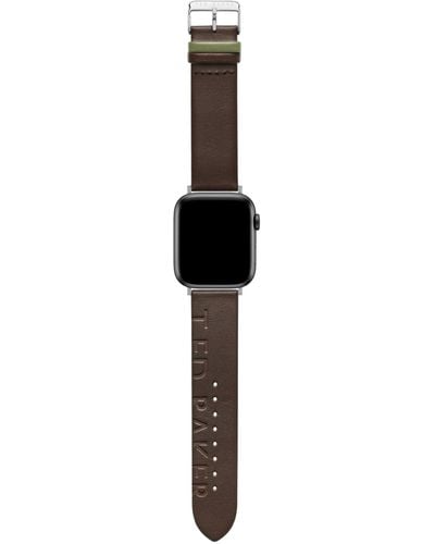 Ted Baker Brown Ted Engraved Leather Strap For Apple Watch®