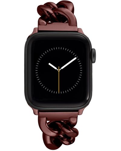 Anne Klein Fashion Chain Bracelet For Apple Watch - Black