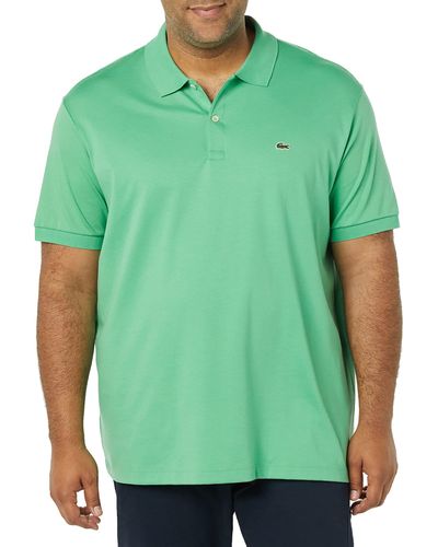 Lacoste Short Sleeve Pima Jersey Interlock Regular Fit Polo - Green