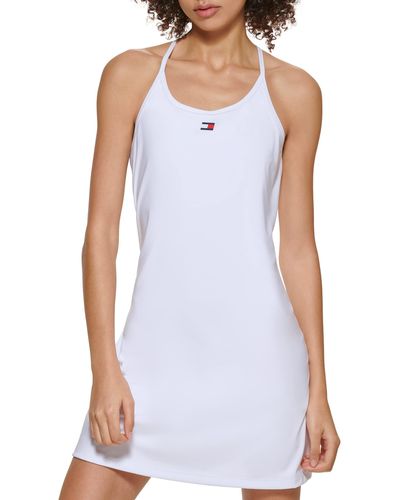 Tommy Hilfiger Performance Strappy Flare Fit Dress - White