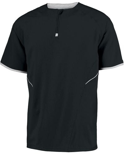 Russell Short Sleeve Pullover Cage Jacket : Stay Cool And Comfortable In This Water-resistant Athletic Shirt - Black