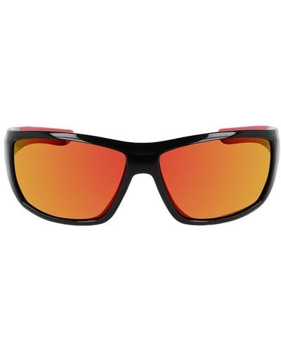 Columbia Shiny Black & Red With Polarized Red Revo