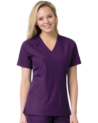 Carhartt Womens Multi-pocket V-neck Medical Scrubs - Black