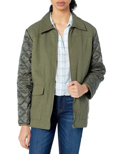 Lucky Brand Quilted Sherpa Jacket - Green