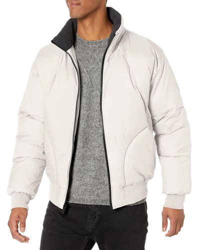 UGG Damion Sherpa Puffer Jacket Coat - White