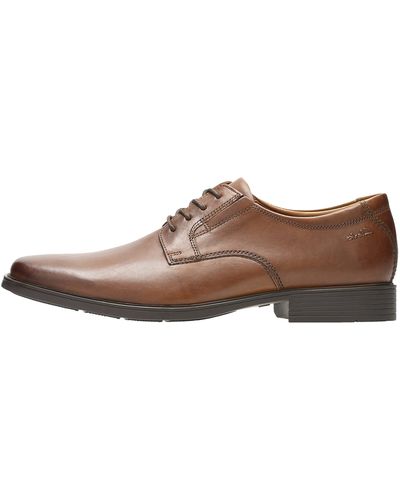 Clarks Tilden Walk Wide Lace-up Derby Shoes - Brown