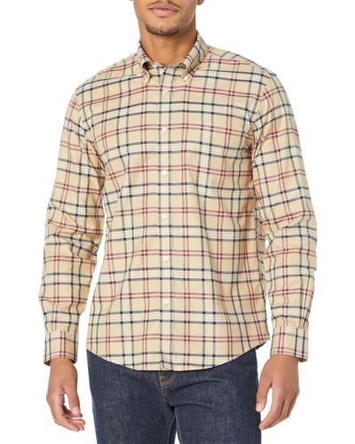 Brooks Brothers Non-iron Stretch Twill Long Sleeve Sport Shirt - Natural