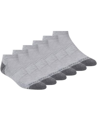 Skechers 6 Pack Low Cut Socks - Gray
