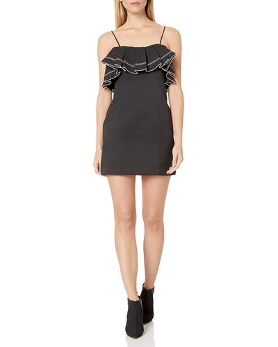 C/meo Collective Affinity Sleeveless Ruffle Mini Dress - Black