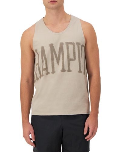 Champion , Got Game, Comfortable Scoop Neck Tank Top For , Natural C & Stars, Small