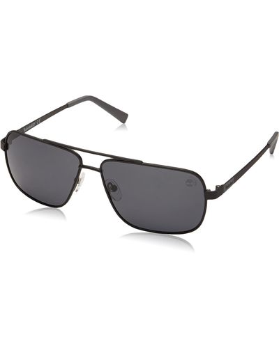 Timberland Tba9266 Polarized Navigator Sunglasses - Black