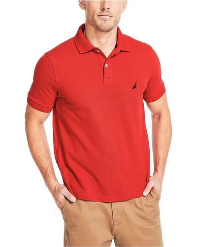 Nautica Classic Fit Deck Polo - Rot