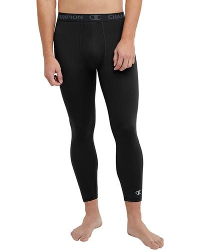 Champion , Total Support Pouch, Mvp, 3/4 Compression Tights For , Black C Logo, Large