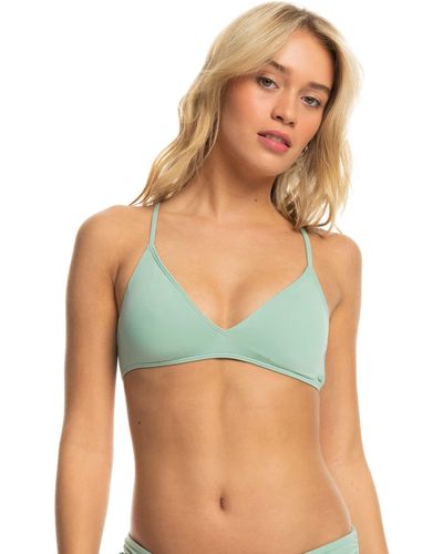 Roxy Standard Beach Classics Athletic Bikini Top - Blue