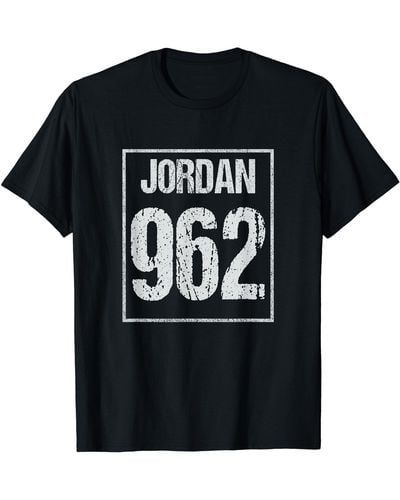 Nike Jordan 962 T-shirt Distressed Country Area Code Tee - Black
