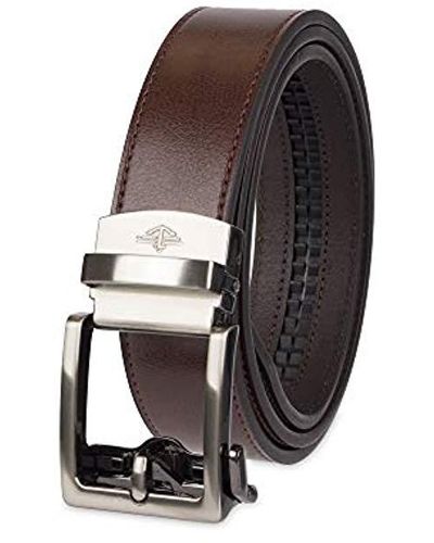Dockers 1.3 In. Wide Perfect Fit Adjustable Click To Fit Belt - Brown