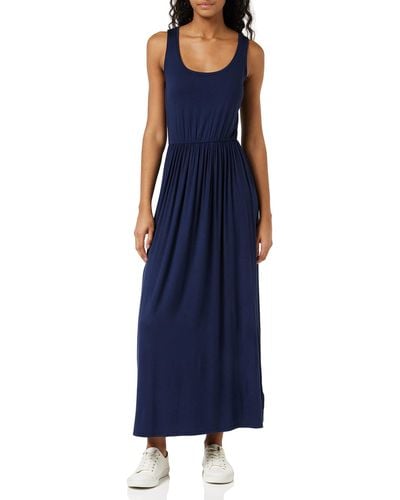 Amazon Essentials Tank Waisted Maxi Dress - Blue
