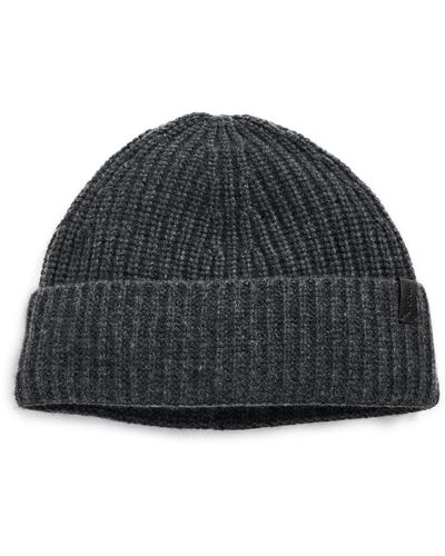 Vince S Cashmere Blend Shaker Stitch Knit Hat,charcoal,os - Black
