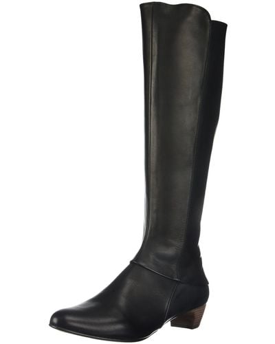 Coclico Seaghan Stacked Kitten Heel Tall Boot - Black