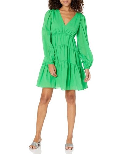 Trina Turk A Line Cotton Dress - Green
