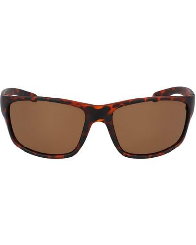 Nautica N2239s Polarized Rectangular Sunglasses - Brown