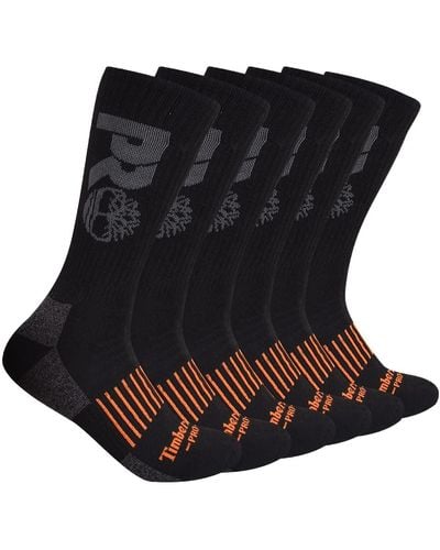 Timberland 6-Pack Crew Socks Calcetines de Equipo - Negro