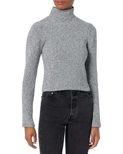 Tibi S Two Way Cropped Sweater - Gray