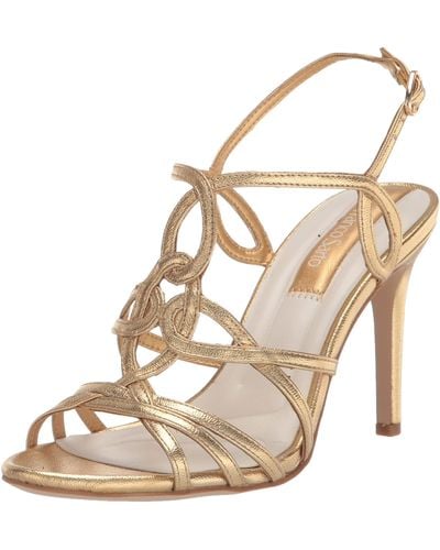 Franco Sarto S Harley High Heel Dress Sandal Gold 9 M - Natural