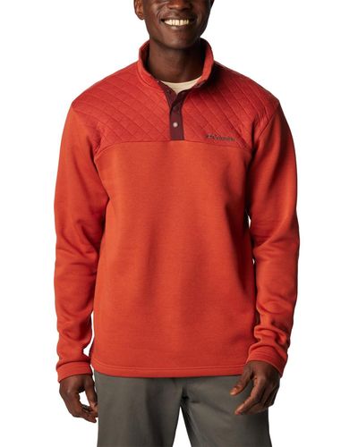 Columbia Hart Mountain Quilted Half Snap Pull Over - Red