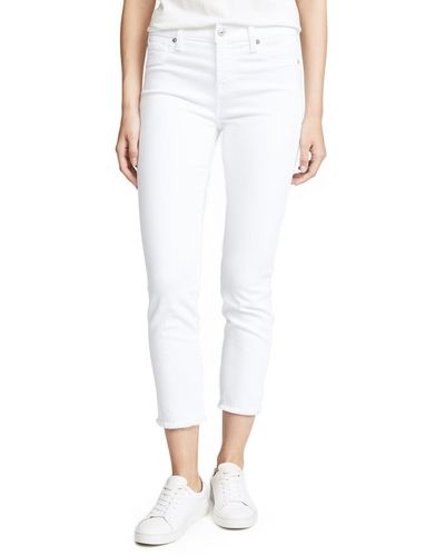 7 For All Mankind S Jeans Roxanne Ankle Pant - White