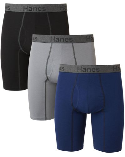 Hanes Underwear Boxer Briefs Pack - Blue