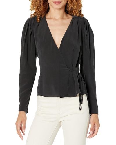 Joie S Leigh Blouse In Caviar - Black