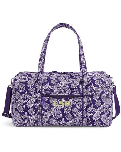 Vera Bradley Cotton Collegiate Large Travel Duffle Bag - Purple