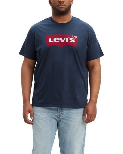 Levi's Size Graphic Tees, - Blue