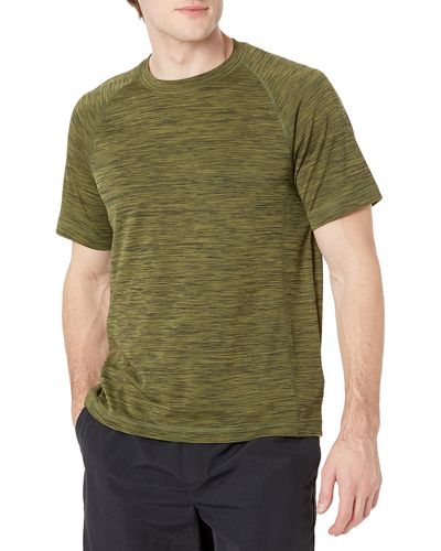 Amazon Essentials Camiseta de Bañador de Secado Rápido y ga Corta Hombre - Verde