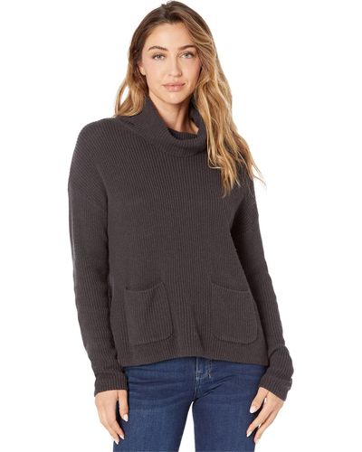 Splendid Maribel Turtle Neck Long Sleeve Sweater - Black