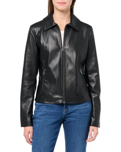 Levi's Laydown Collar Racer Jacket Faux Leather - Black