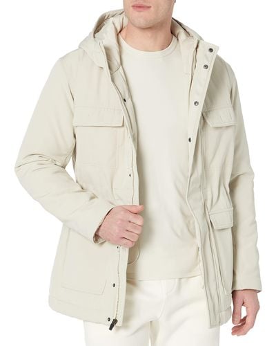 Amazon Essentials Relaxed-fit Water Repellent Recycled Polyester Hooded Parka - Natural