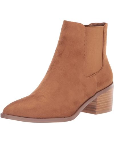 Chinese Laundry Friday Fine Suede Chelsea Boot - Brown
