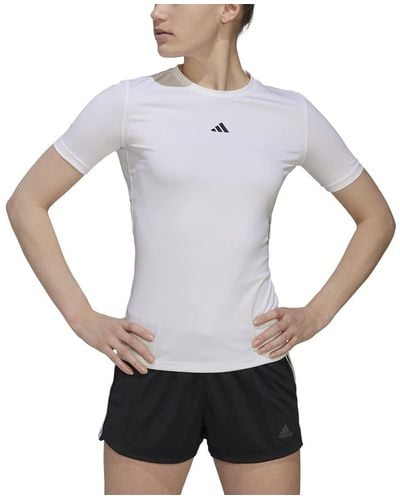 adidas Techfit Short-sleeve Training Tee - White