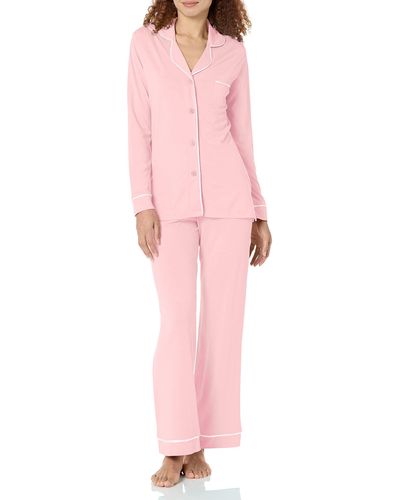 Cosabella Bella Long Sleeve Top & Pant Pajama Set - Pink