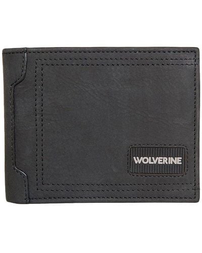 Wolverine Rfid Blocking Bifold & Passcase Wallets - Black