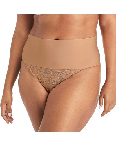 Maidenform Tame Your Tummy Shaping Thong With Cool Comfort Dm0049 - Brown