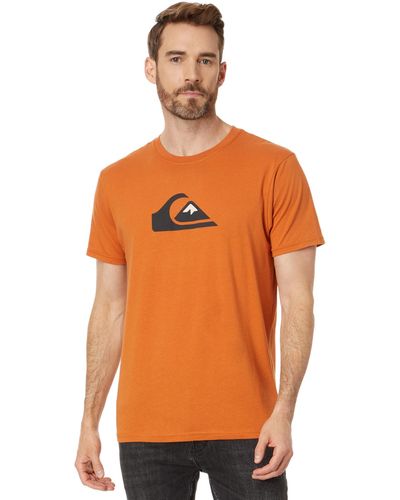 Quiksilver Comp Logo Tee Shirt - Orange