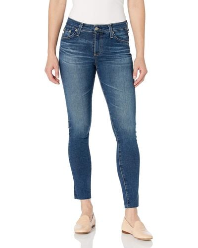 AG Jeans Farrah High-rise Skinny Fit Ankle Jean - Blue